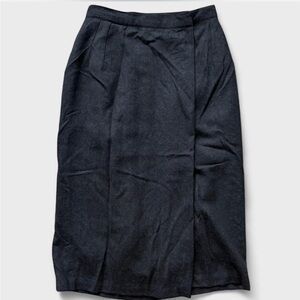 Vintage Black Wool Skirt